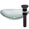 Novatto ARGENTO OVAL Glass Vessel Bathroom Sink Set, Oil Rubbed Bronze TIG-70328031ORB - alternate 1
